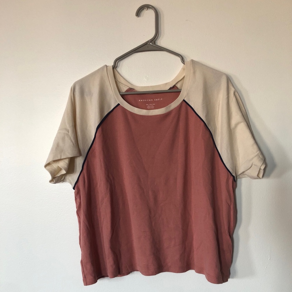 American Eagle Camp Cropped Tee Size XXL